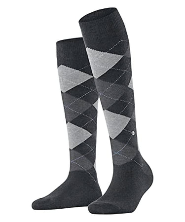 Burlington Damen Kniestrümpfe Queen W Kh Baumwolle lang gemustert 1 Paar, Grau Rock-Steel 3394, 36-41 im Sale